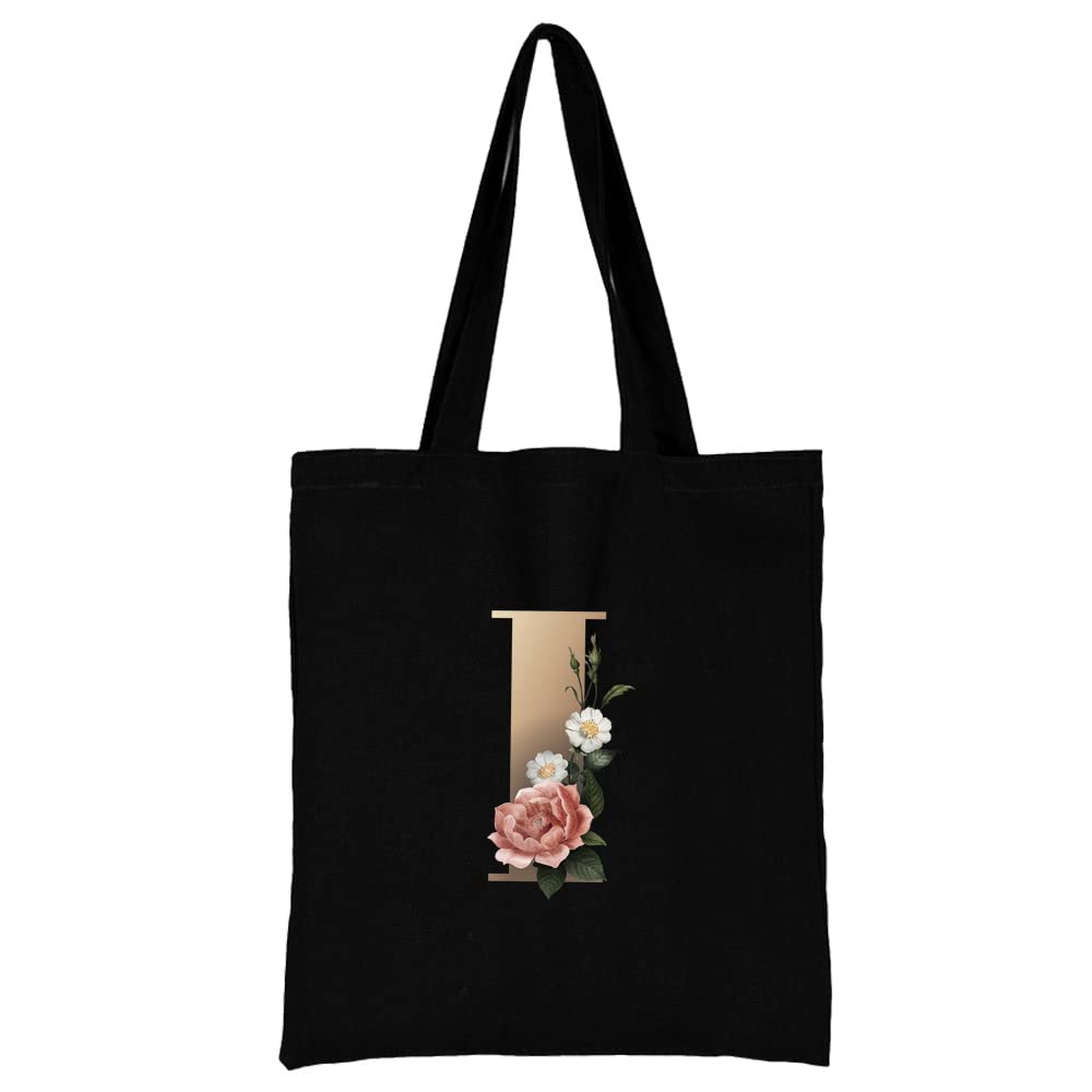 26 Letter Printed Canvas reusable grocery bags, Foldable Casual Travel HandBag, Shoulder Beach Tote Bags, Shopper bag eco friendly super strong washable Storage bags Shopping bag Canvas bag for Women