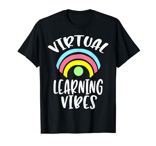 Virtual Learning Vibes Learning School Student Profesor Regalo Camiseta