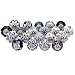 IndianShelf Handmade Assorted Pack of 25 Decorative Blue Knobs Floral Handles Ceramic Cabinet Pulls Mix Vintage Combo