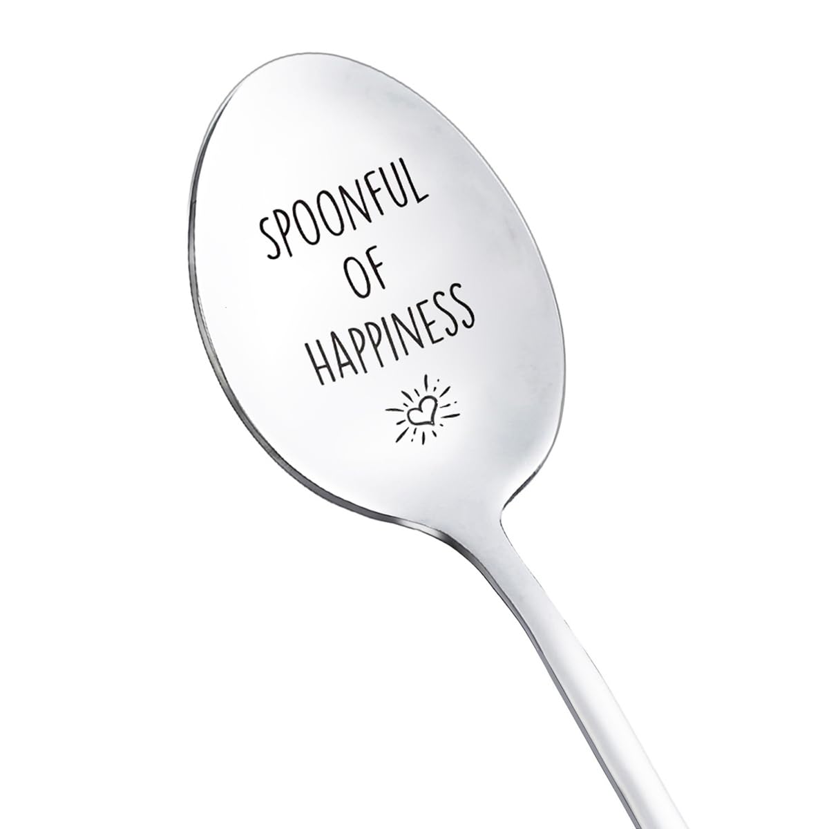 Christmas Birthday Gifts for Women Men Spoonful of Happiness Spoon for Best Friend Husband Grandma Coffee Tea Lovers Gift for Sister Dad Daughter Dessert Sugar Spoons 8 Inch
