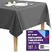 Gee Di Moda Rectangle Tablecloth - 60 x 126" Inch - Charcoal Rectangular Table Cloth for 8 Foot Table in Washable Polyester - Great for Buffet Table, Parties, Holiday Dinner, Wedding & More
