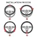 Pahajim Universal D Forma Microfibra Suave Funda para Volante Cubierta del Volante...