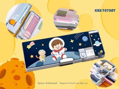Image of Multifunctional Pencil Box for Kids, Space Compass Box, Kids Pencil Box for Girls, Magnetic Pencil Box for Girls, Girls Pencil Pouch, Pop up Pencil Box, Gifts for Boys & Girls