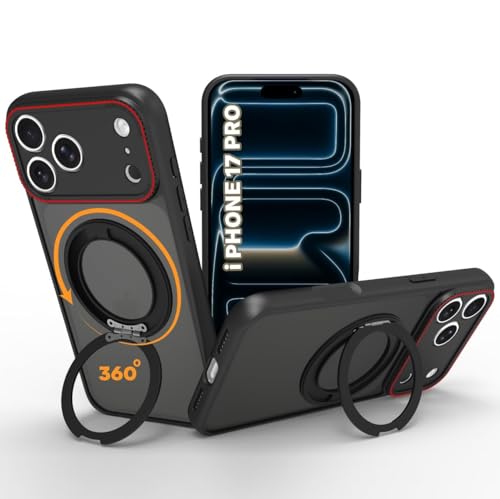 RIGGEAR Shockproof Tough Hybrid Armor 360° Rotating Magnetic Ring...