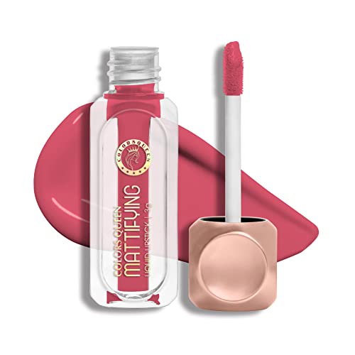 Image of Colors Queen Mattifying Non Transfer Liquid Lipstick - 20 Rust - 3g | Long Lasting Liquid Matte Lipstick | Transfer Proof & Waterproof Lipstick Enriched with Vitamin E & Almond Oil, Lasts up-to 18 Hours