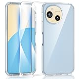 AQUOS sense9 ケース + ガラスフイルム付き（2枚) クリア 保護ケース 黄変防止 SH-53E SHG14 保護フィルム 強化ガラス 耐衝撃 米軍MIL規格 SGS認証 ワイヤレス充電対応 ストラップホール付き アクオスセンス9 対応