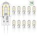 Phoenix-G4 LED Lampen, Birnen 2W 200lm 12V AC/DC Warmweiß 3000K,Leuchtmittel Stiftsockellampe Glühbirne Ersatz 20W Halogenlampen, Kein Flackern Nicht Dimmbar -10 Pack