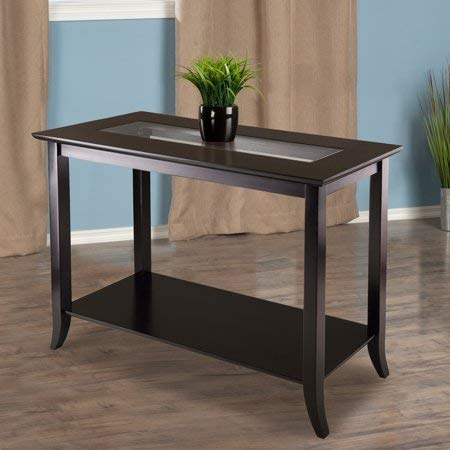 Wildon Home Prentice Console Table This Beautiful Antique Style Table Will Look Great in Any Room Guaranteed. This Decorative Glass Top Table Will Look Great in Your Foyer Or Entryway. (Espresso)