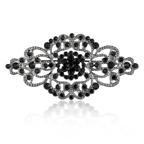 Image of Vintage Wedding Bridal Crystal Art Deco Rhinestone Brooch Pin