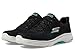 Skechers Women's Go Walk 7 Xena Sneaker, Black/Multi, 8