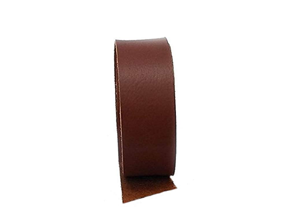 Striscia di Cuoio di Varie Misure, Cuoio per Cinture, Cinghie, Bracciali e Hobby Creativi, Strisce di Cuoio al Metro Naturali e di Alta qualità, 100% Made in Italy (4 x 125 cm, 1 Pezzo)
