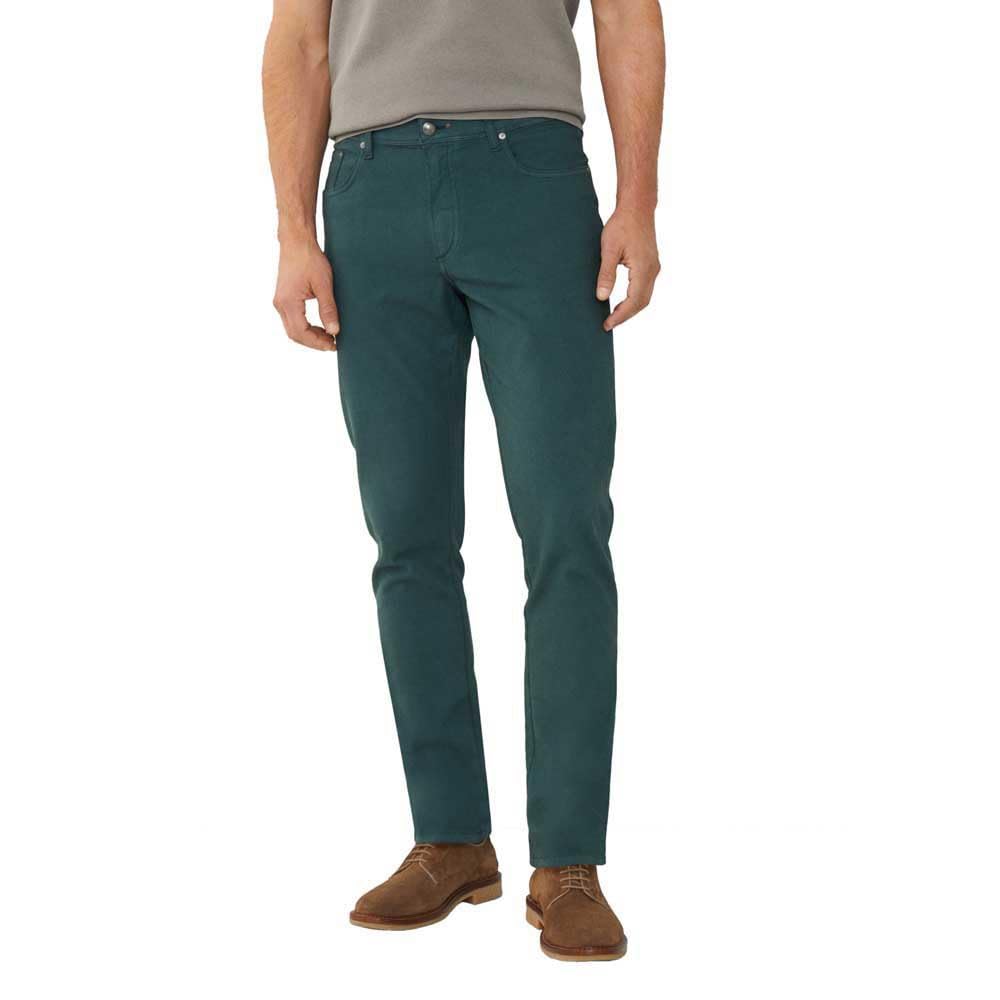 Hackett London Men's Linen Drawcord Trouser, Green (Bottle Green), 30W/32L