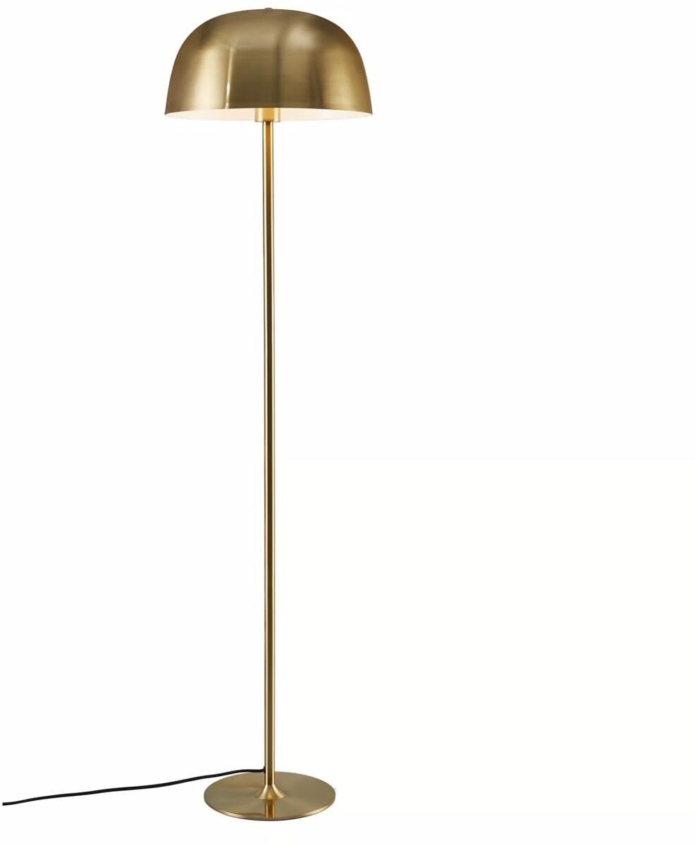 Nordlux Gold Cera Indoor Floor Lamp Brass Metal E27 White Inner - Living Room, Bedroom, Bedside Mains Powered, Ip20