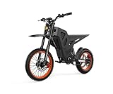 Electric Dirt Bike for Teens & Adults, 3000W Peak Brushless Mid-Drive Motor - 40° Slope, 35MPH, 48V/21Ah Removable Battery Electric Motorcycle, Dual Hydraulic Brakes, Full Suspension (Original Black)