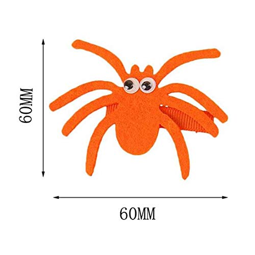 Pinzas de cabello de araña de Halloween para bebé miniatura 3
