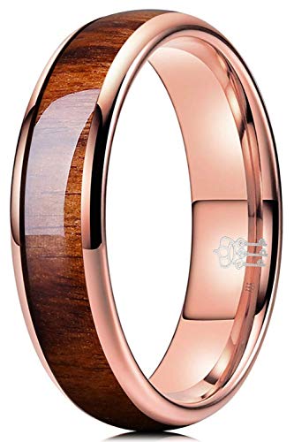 THREE KEYS JEWELRY Men Tungsten Wedding Band 6mm Size 8.5