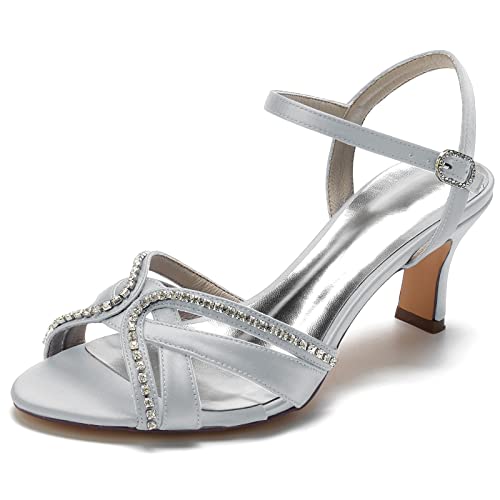 Chaussure mariage satin haut de gamme et escarpins strass avec boucle d'exception