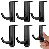 Angoily Headphone Stand Hanger for Monitor Desk Mount Adhesive Headset Holder Organizer for Over-Ear Gaming Headphones Compact 3.14X2.36X1.18 Inch Black Plastic
