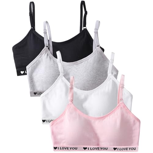 Bysion Reggiseni Sportivi in Cotone per Ragazze...