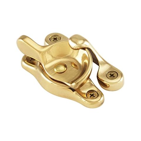 IDH by St. Simons Small Sash Catch, Polished Brass Cover