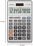 Casio Standard Function Calculator, Silver (JF-100BM)
