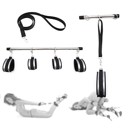 B`D`S-M Boňdàgé Cintre en Acier Inoxydable Ensemble d'entraînement Sportif Robuste avec Sangle en Nylon Cover