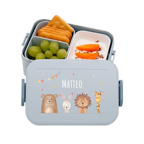 Wunderwunsch MEPAL Lunchbox Tiere Girlande Blau Matteo