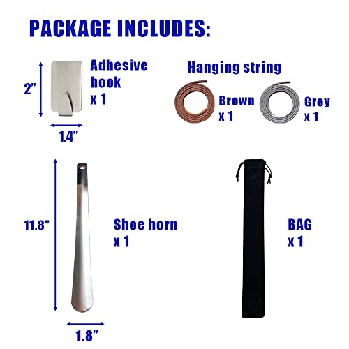 Unikstep 1Piece Metal Shoe Horn, Stainless Steel Long Handle Shoe Boots Helper For Seniors Men Women And Kids #TOP1