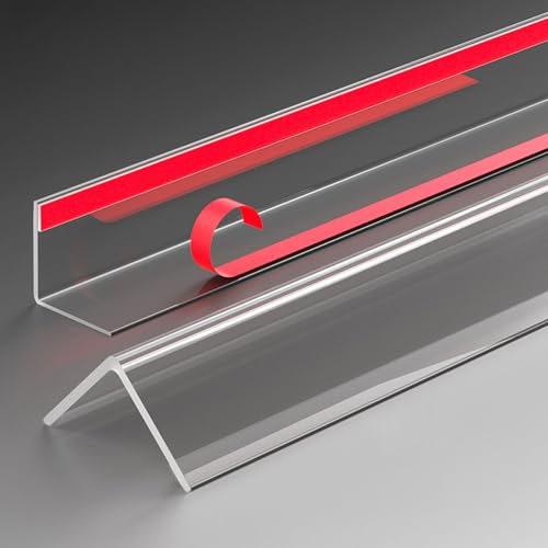 Protector de esquina de pared transparente autoadhesivo, borde de yeso de 8 pies, tira de borde de pared de 90 grados para masticar perros, alféizar de ventana del hogar, protector de borde de muebles