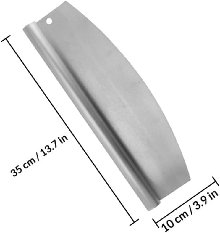 Garneck 2pcs Stainless Steel Pizza Cutter and Peel Set with Pp Handle Half-round Rotary Blade Pizza Cutting Tool and Triangular for Kitchen Making and Serving
