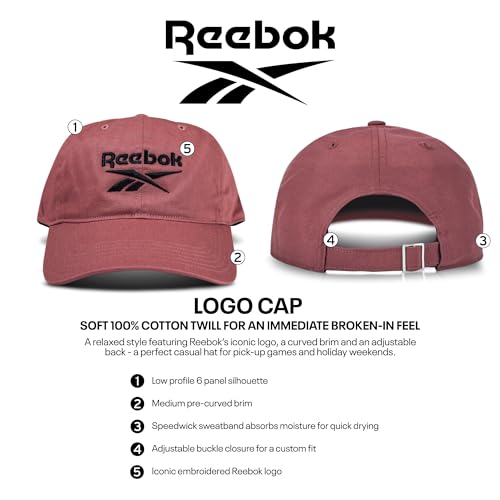 Image of Reebok Classic Logo Hat | Mens | Womens | Adjustable | Breathable | Everyday | Low Profile | Cotton Twill