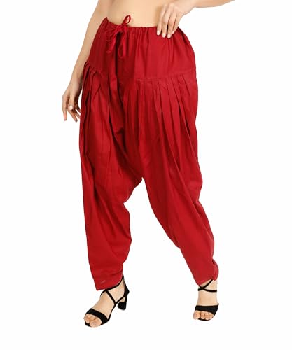Image of Women's Loose fit Cotton semi Patiyala Salwar White