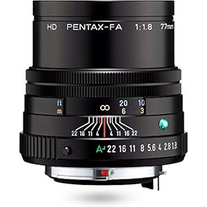 Pentax PENTAX-FA 77mmF1.9 Limited Schwarz Leichte Telebrennweite, z.B. für Porträtaufnahmen mit leistungsstarker HD-Vergütung, für das PENTAX K-System mit 35 mm Vollformat Sensor, 27880