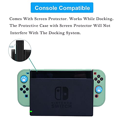 Protection 3 en 1 Nintendo Switch antichoc COMCOOL vert thé - 3