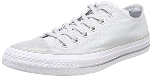 Converse Chuck Taylor Ctas Ox Canvas, Chaussures de Fitness Femme, Argenté (Pure Platinum/Silver/White 082), 36.5 EU