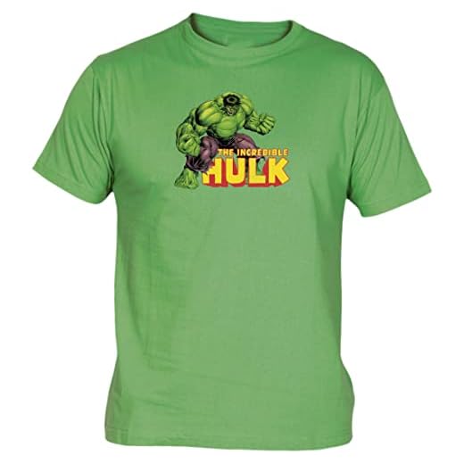 Camisetas EGB Camiseta Adulto/Niño Increible Hulk ochenteras 80´s Retro Comic Tallas Especiales (XL, Verde)