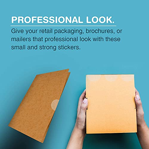 Mess Clear Round Labels (500/Roll, 1.5 Inch) Clear Round Stickers - Clear Labels And Wafer Tab Seals - Envelope Seal Stickers - Clear Stickers Circle Labels, Transparent Sealing Dots, Envelope Sealer #TOP4