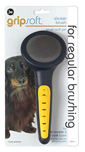 JW Pet Gripsoft Dog Soft Pin Slicker Brush with...