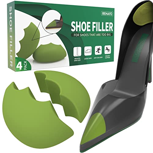 Large,Green Shoe Fillers for Loose Shoe,Toe Filler Inserts,Shoe Inserts for Shoe Too Big,Heel sliping Make Shoes Fit.