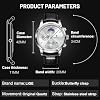 LIGE Chronograph Watch for Men Wrist Leather Analog Dress Waterproof Vintage Work Casual Unique Retro Quartz Date Moon Phase Display Luminous 3ATM Water Resistant Mens Watches