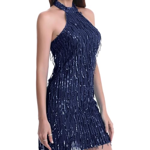 Image of women'Lace Tassels mini Dress Slip Sleeveless Party Club Dress