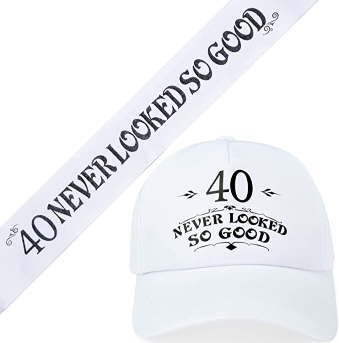 Regalo Cumpleaños Hombre Gorra Cumpleaños 40 Años Negra Con