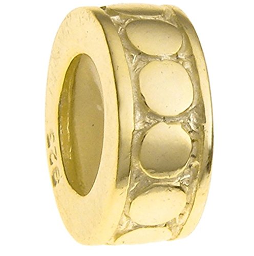 Adabele Solid Sterling Silver Rubber Charm Stopper Clip Spacer Beads Hypoallergenic for 3mm Snake Chain Bangle Leather Bracelet Personalized Women Jewelry