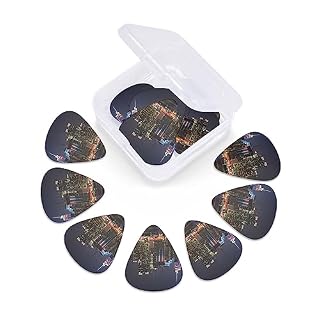 Beautiful City Sky Line Lot de 2 médiators de guitare 12 médiators tendance et durables dans une boîte pour ukulélé guitare électrique basse - Les Beatles, Paul McCartney, John Lennon, RIngo Starr, George Harrison Beautiful City Sky Line Lot de 2 médiators de guitare 12 médiators tendance et durables dans une boîte pour ukulélé guitare électrique basse – Image 6