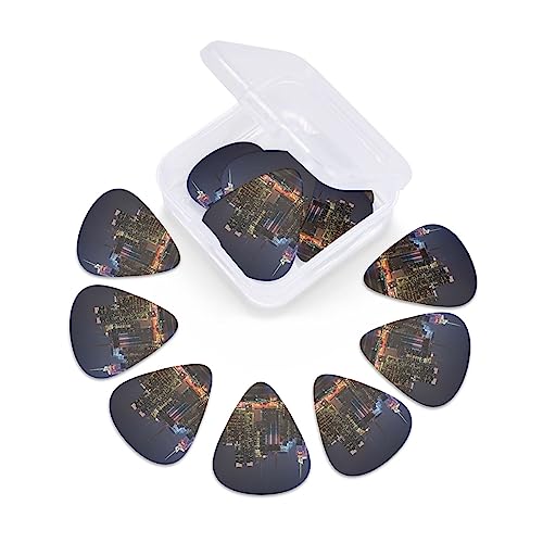 Beautiful City Sky Line Lot de 2 médiators de guitare 12 médiators tendance et durables dans une boîte pour ukulélé guitare électrique basse - Les Beatles, Paul McCartney, John Lennon, RIngo Starr, George Harrison Beautiful City Sky Line Lot de 2 médiators de guitare 12 médiators tendance et durables dans une boîte pour ukulélé guitare électrique basse – Image 7