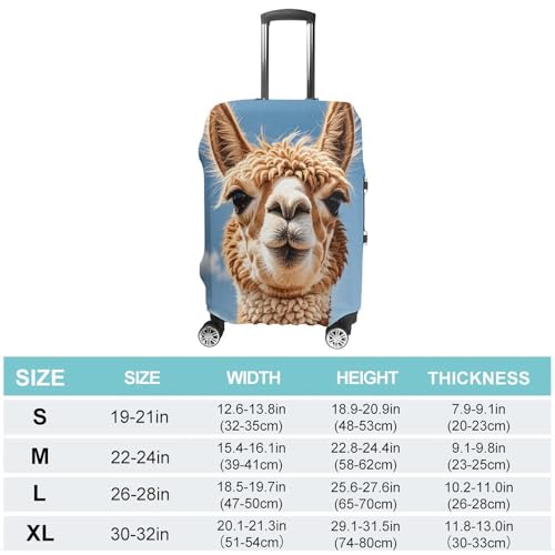 Alpaca Llama Luggage Covers Tsa Approved Suitcase Cover Elastic Washable Luggage Sleeve Carry on Cover Protector Anti-Scratch Suitcase Protector Fits 19-30 Inch Case(S)2