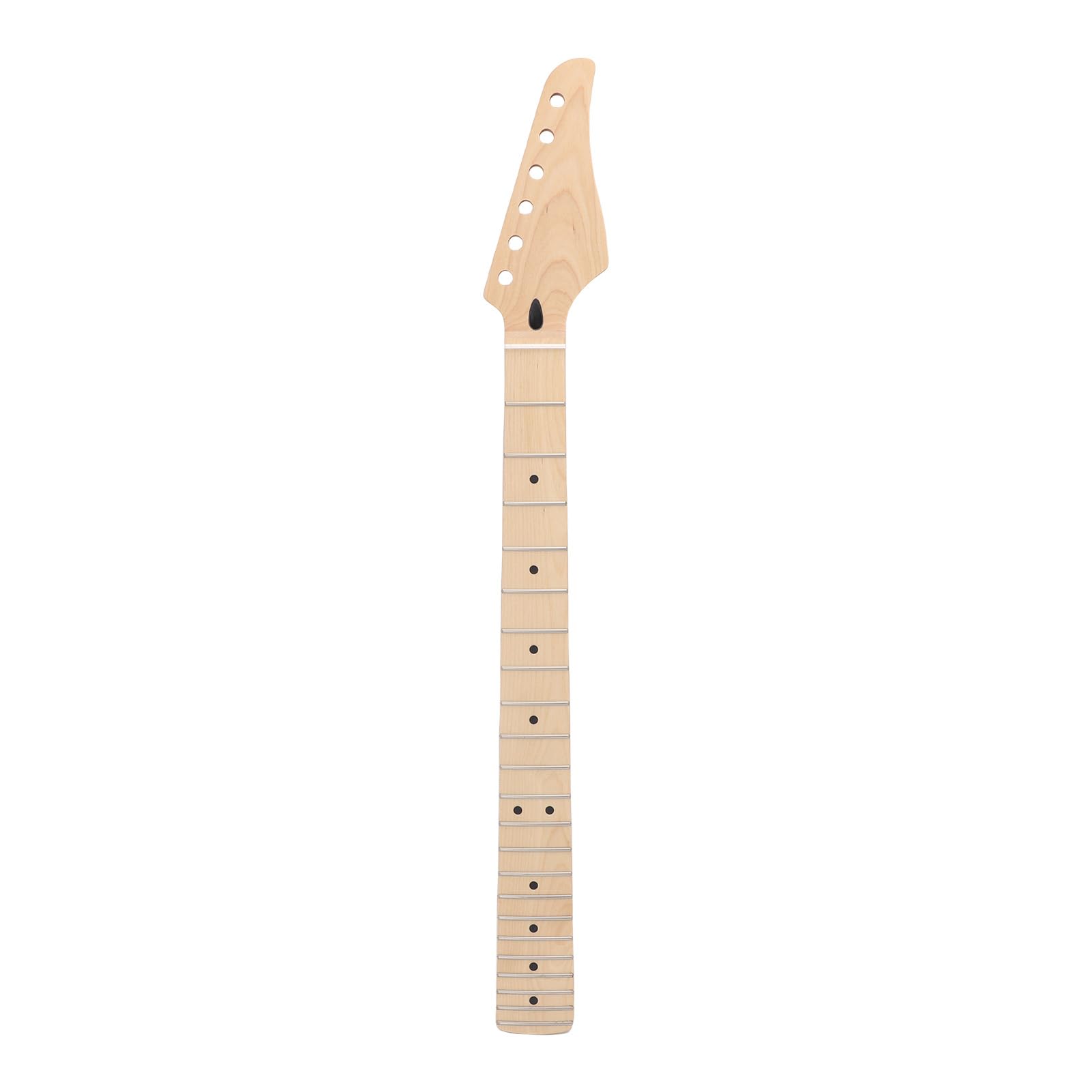 Asixxsix Manico per Chitarra, Tastiera in Acero a 22 Tasti, Manico per Chitarra Elettrica Truss Rod a Doppia Azione, per Telecaster con Dado in Osso da 42 Mm per Parti di Ricambio Stile ST