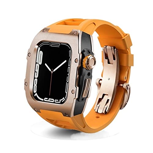 Bracelet en caoutchouc fluoré pour iWatch 44mm style sport chic au quotidien