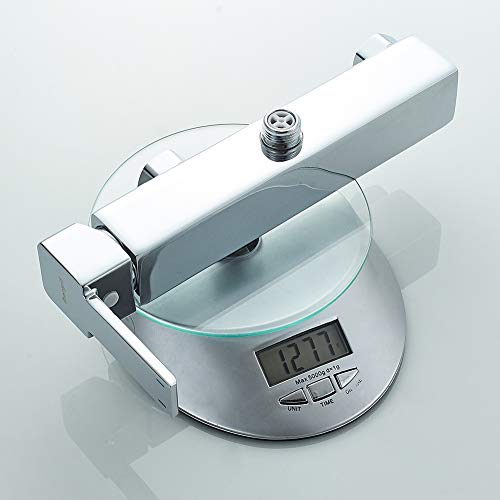 Ibergrif-M12001-Gold-Kit-de-Grifo-Cuadrado-para-Ducha-Mezclador-de-Bano-Monomando-para-Instalacion-en-Pared-Cromo-Plata