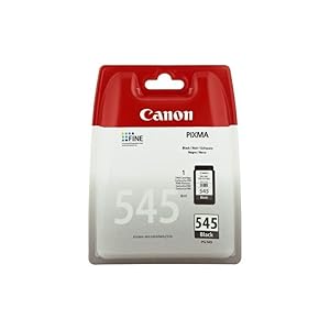 Canon Genuine Printer Ink – 1 x PG-545 Black Ink Cartridge for up to 180 pages – Suitable for Canon PIXMA TR, IP, MX, MG…